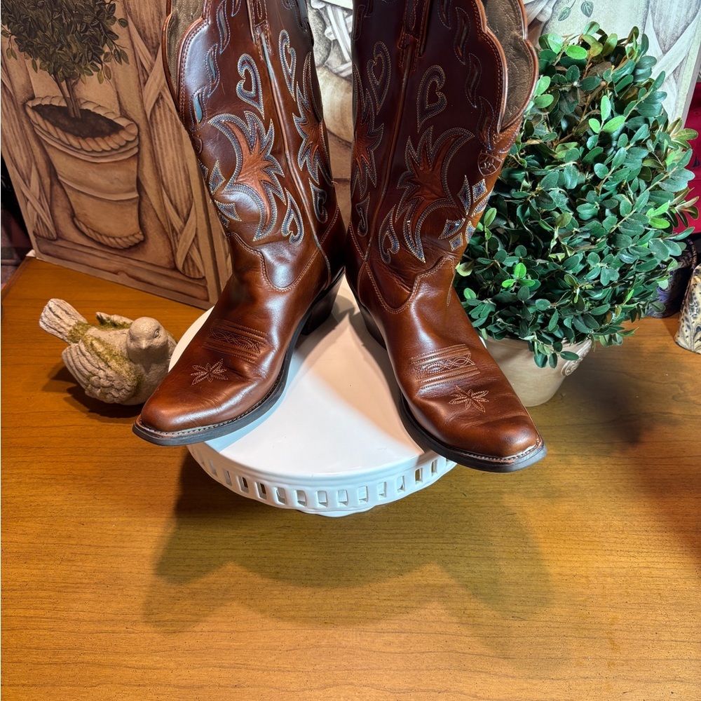 Ariat Brown Leather Cowboy Boots